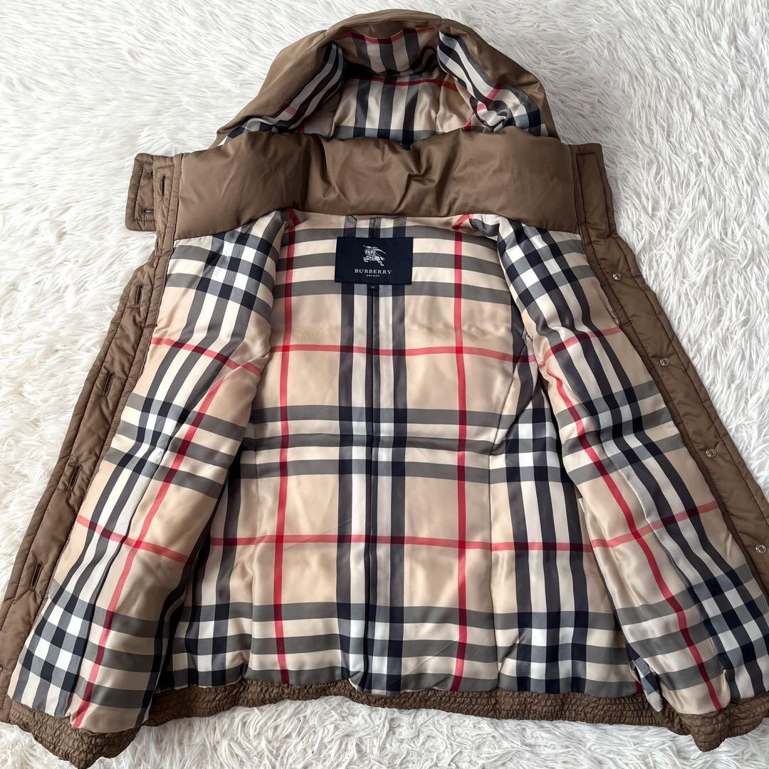 バーバリーロンドン　裏地メガチェック　ダウンベスト　希少サイズ