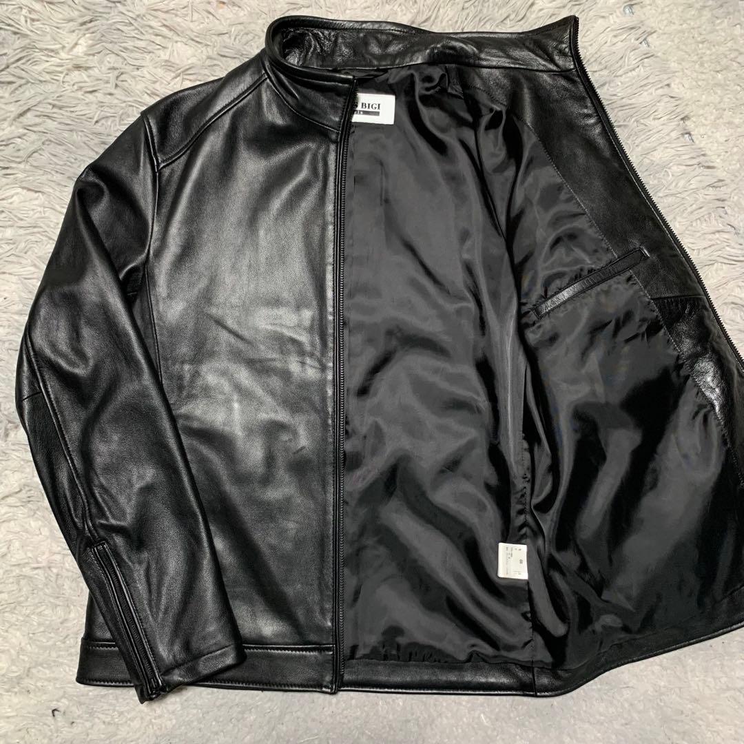 極美品 L MEN'S BIGI メンズビギ レザージャケット ラムレザー