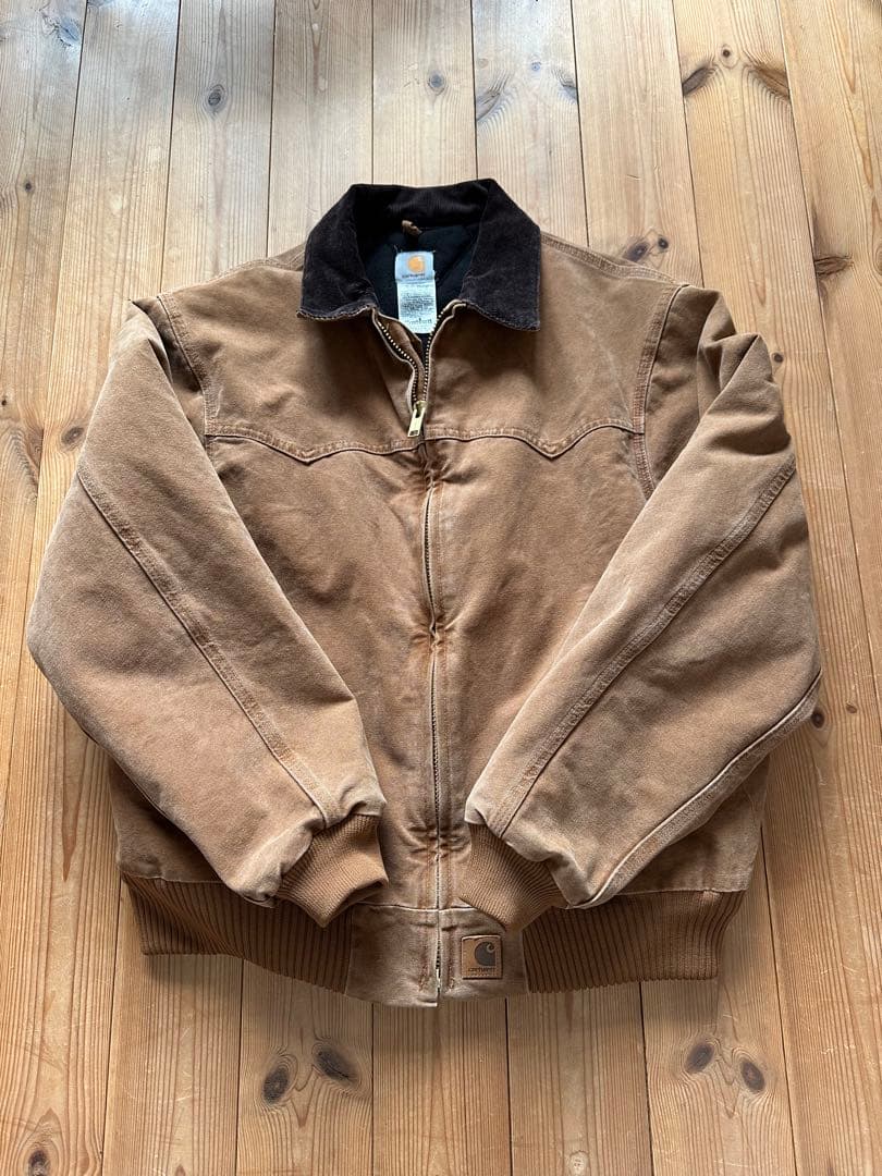 【極上フェード】00s カーハート サンタフェジャケット ブラウン XL 中綿