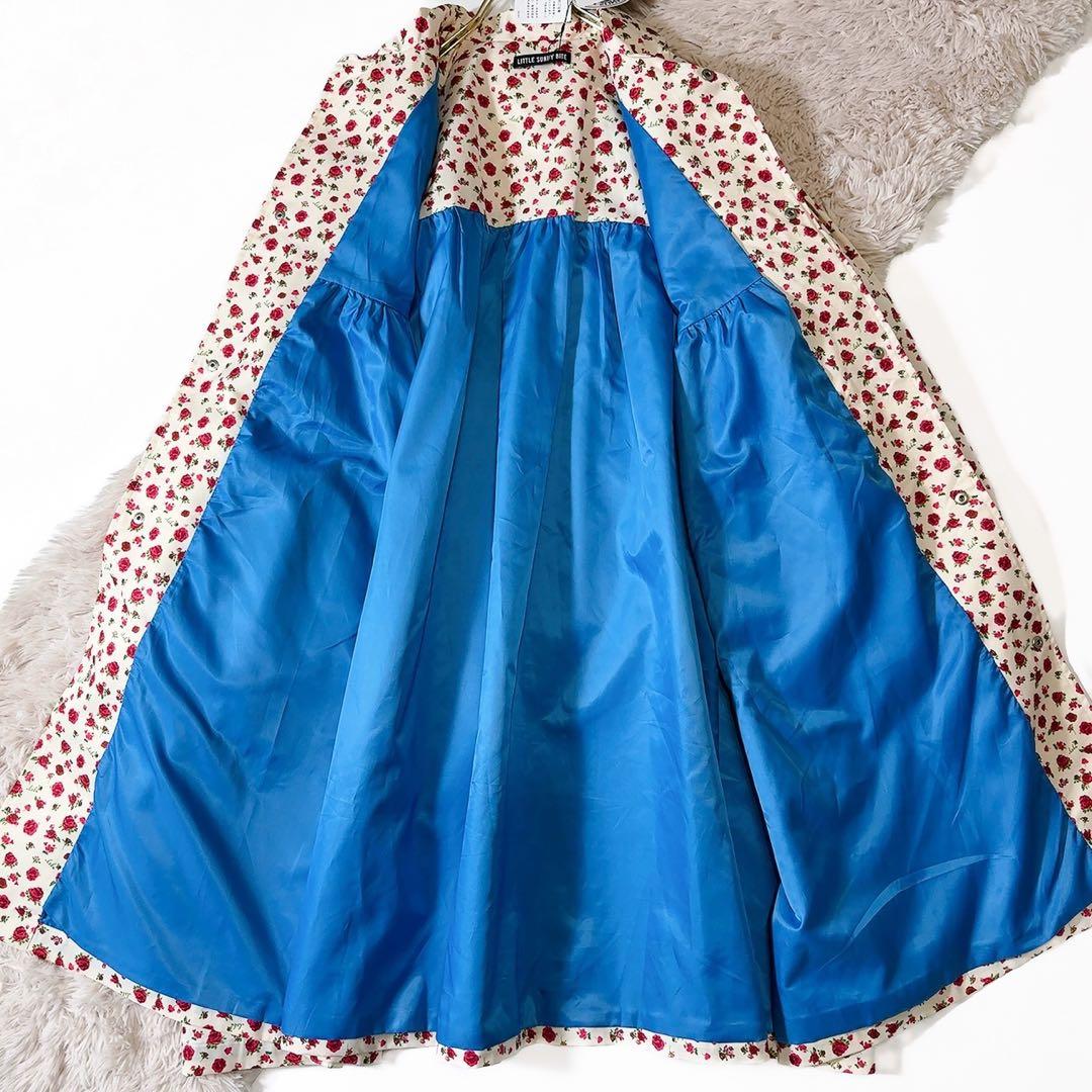 新品タグ付ꕥリトルサニーバイト 現行品 ローズレーヨンジャケット 花柄 大きめ