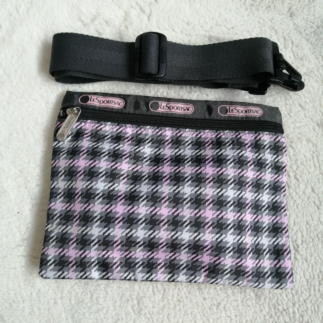 美品☆レスポートサック　ボストンバッグ　ショルダー　千鳥柄　2way　大容量