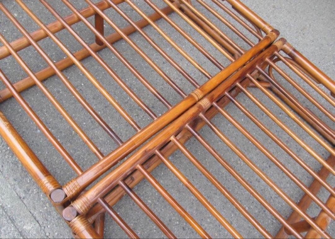 籐　ラタン　シングルベッド