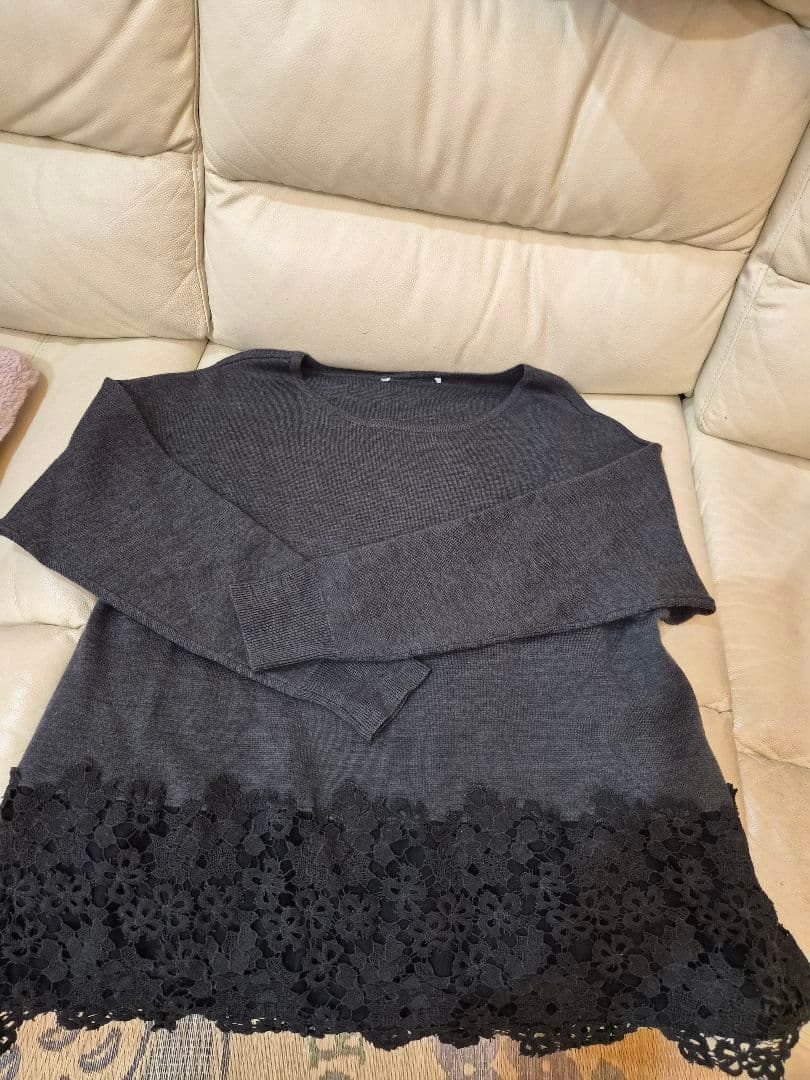 BEARDSLEY 裾レース ニット