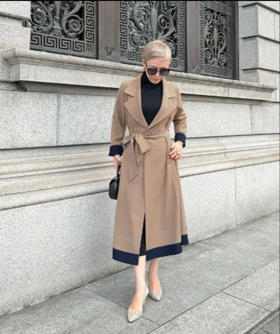 【未使用】美品　JENNE オードリーフレアトレンチコート　M