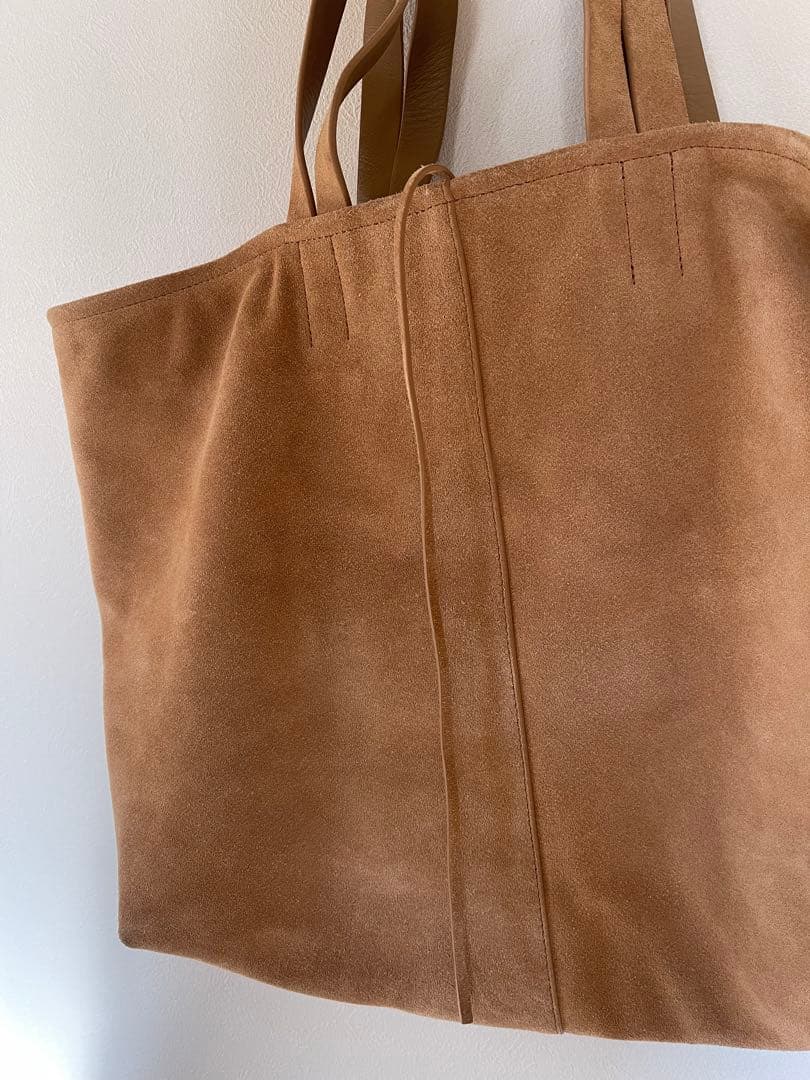 1*★様 ETRETOKYO ベージュ　スエード　ビッグ　トートバッグ