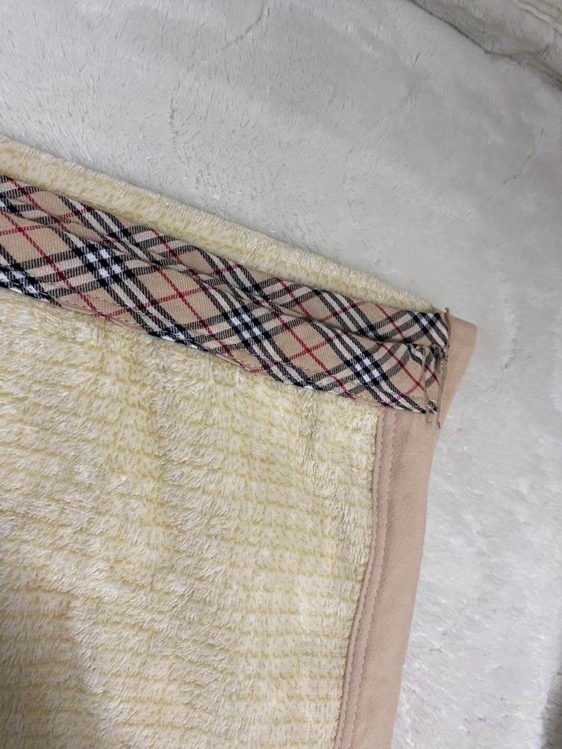 BURBERRY 綿毛布2枚 グレー　ブルー