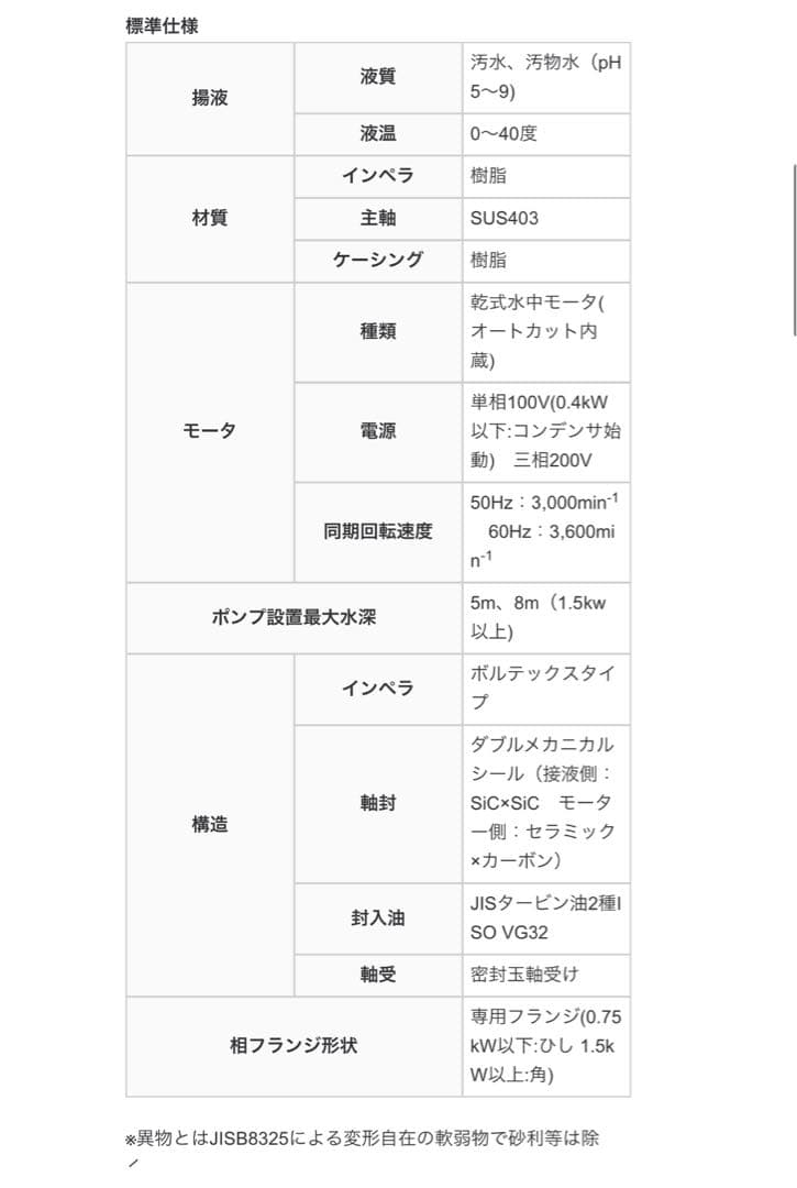 カワペット水中ポンプ