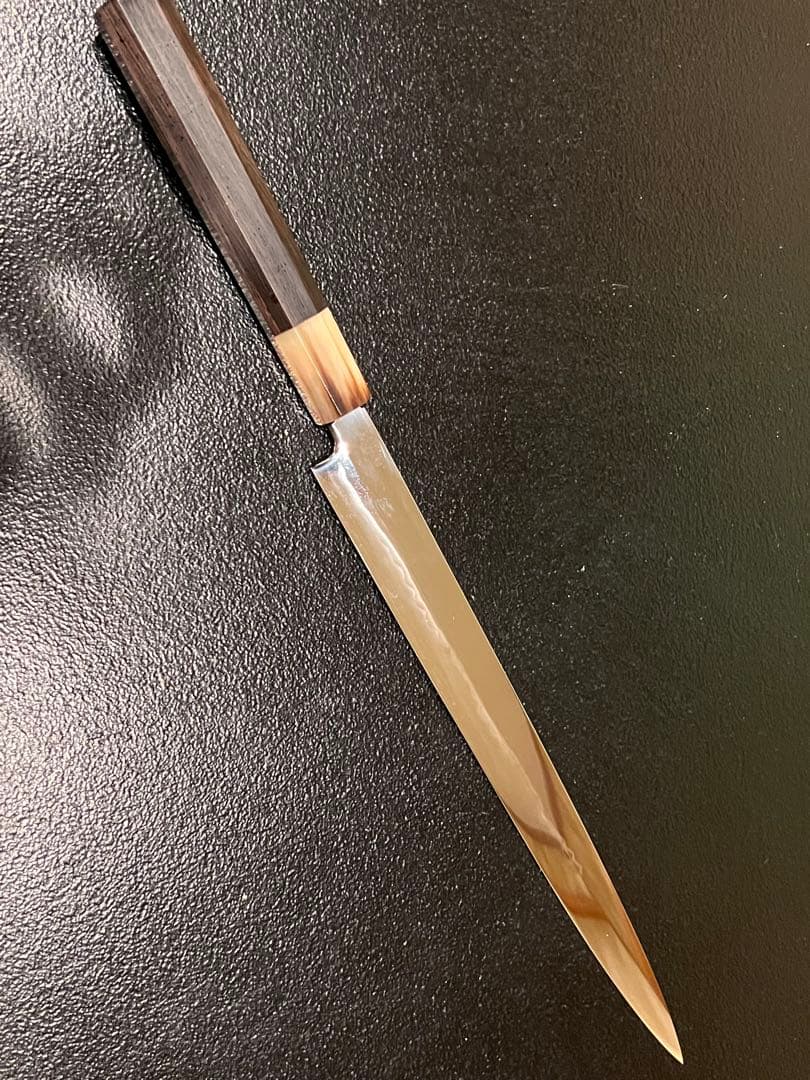 堺刀司　岩國作　河豚引き包丁　水焼本焼　9寸五分