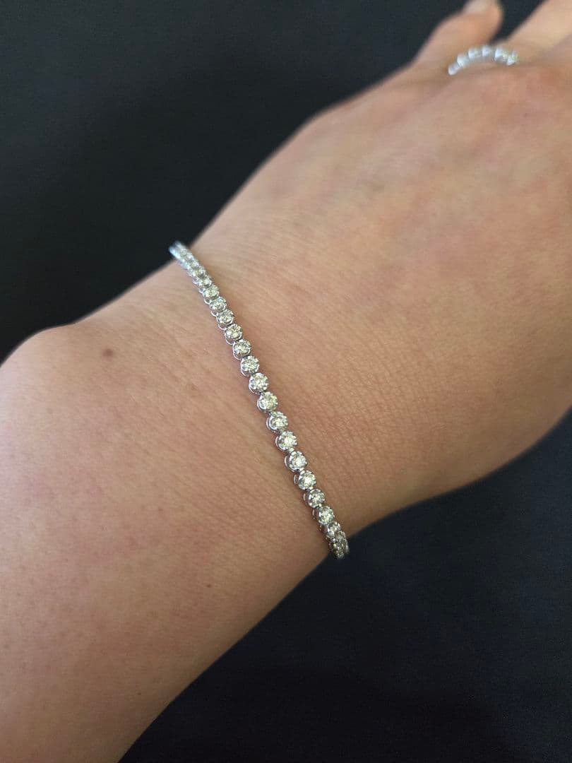 天然フルダイヤモンド2ct テニスブレスレット