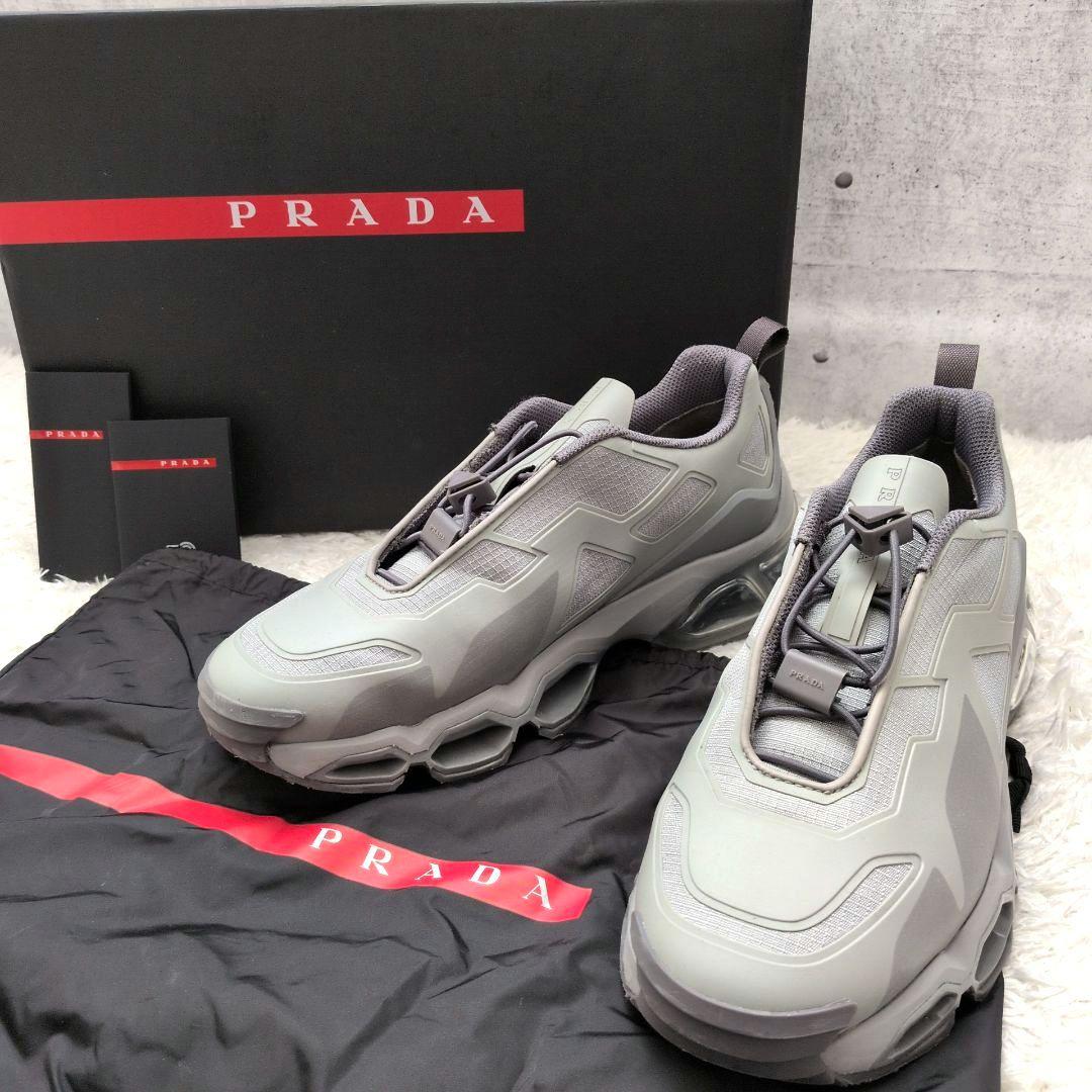 【極美品 箱付 近年モデル】プラダ　4E3570　コリジョンクロス　スニーカー