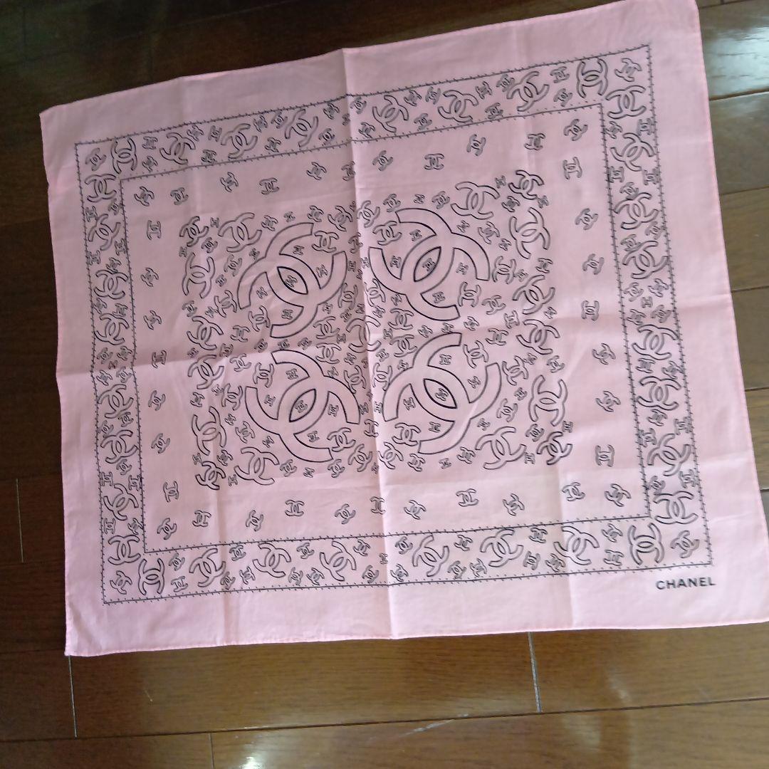 CHANEL ピンク バンダナ・スカーフ