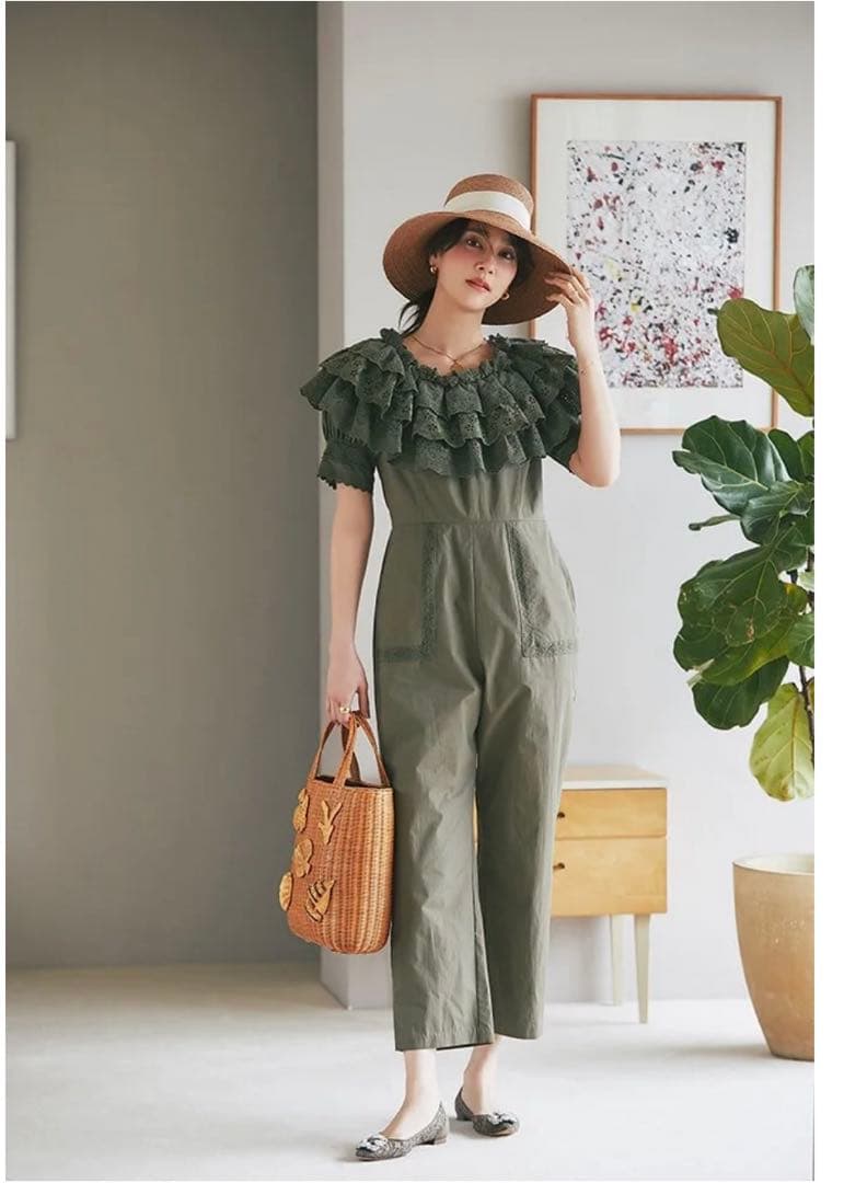 新品未使用♡seventen コットンレースオールインワン