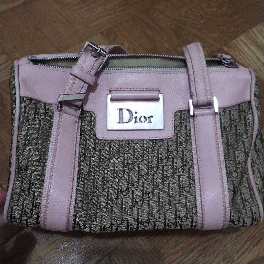 Dior ボストンバッグ ピンク/ベージュ