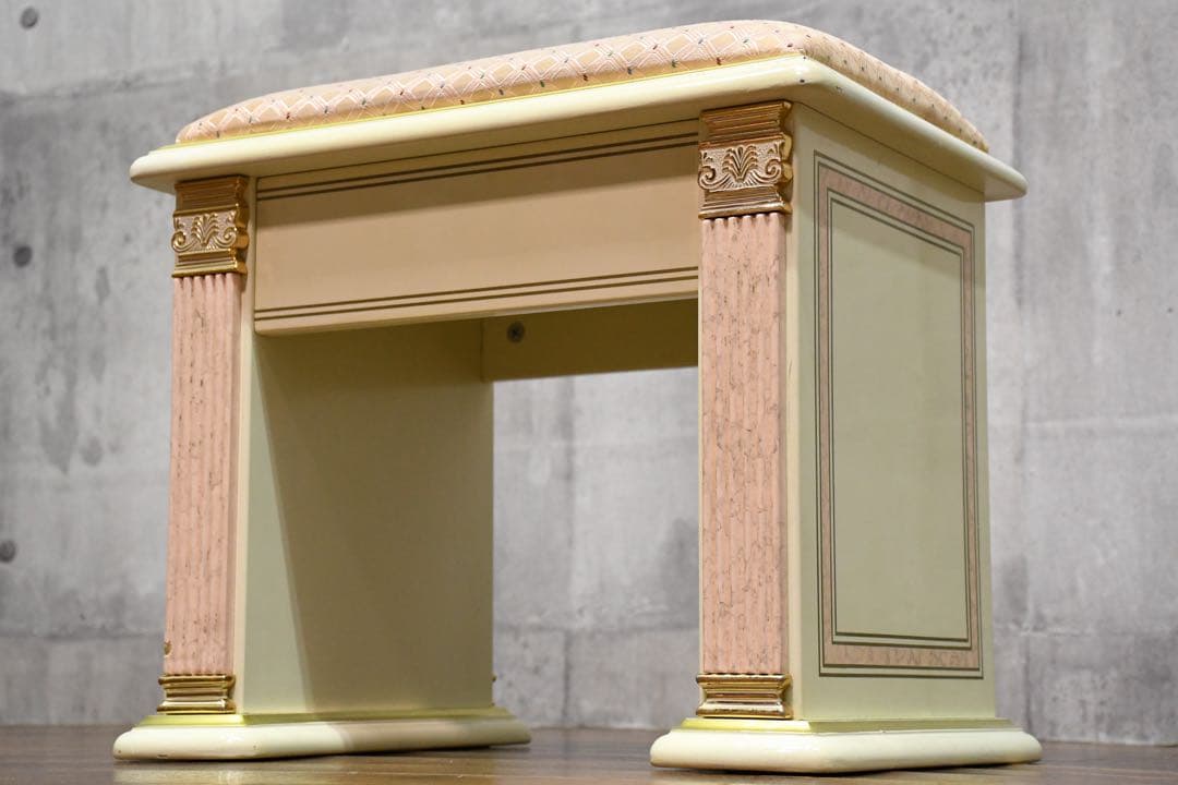 DGC71 イタリア製 スツール 姫系インテリア 腰掛け 椅子 玄関スツール