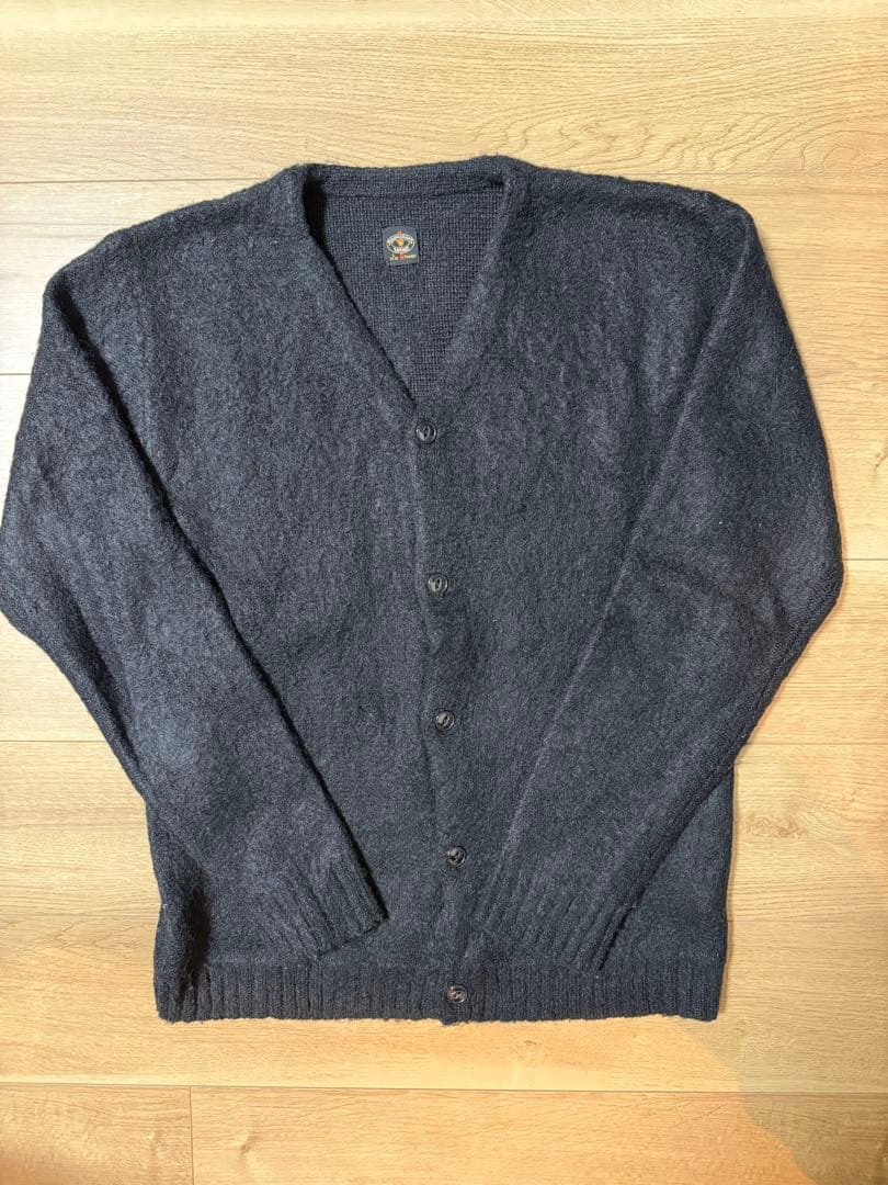 Towncraft ブラック モヘアカーディガン