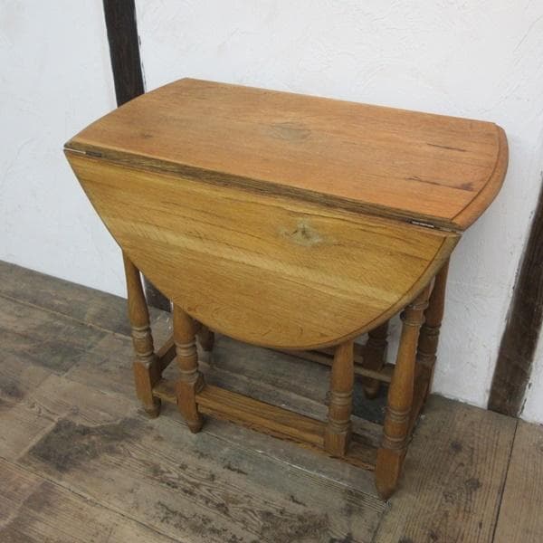 イギリス アンティーク 家具 ゲートレッグテーブル ダイニング 英国 6984d