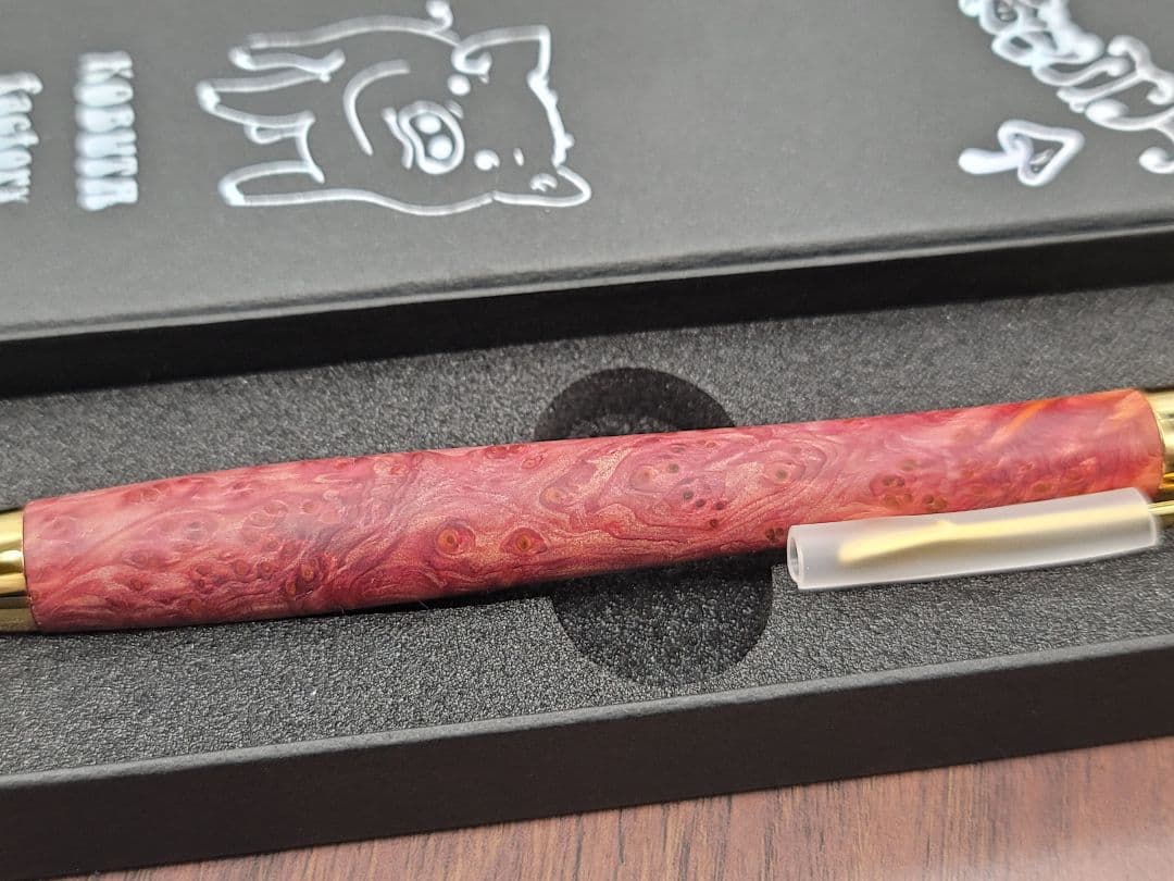 新品 こぶた工房 タクサスフロリニーバール 極上杢 ボールペン