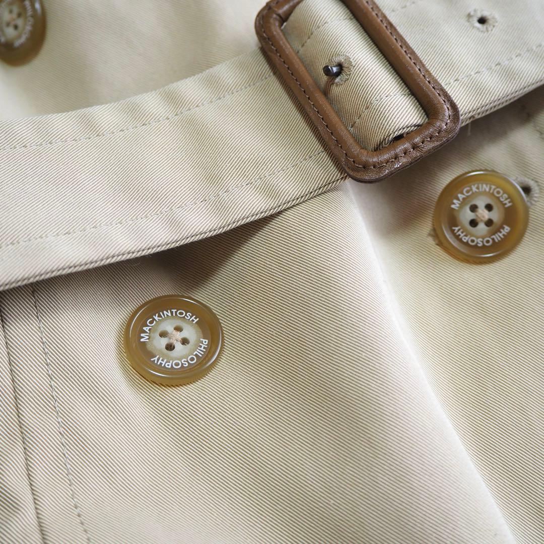 美品 マッキントッシュフィロソフィー トレンチコート ライナー チェック ベルト