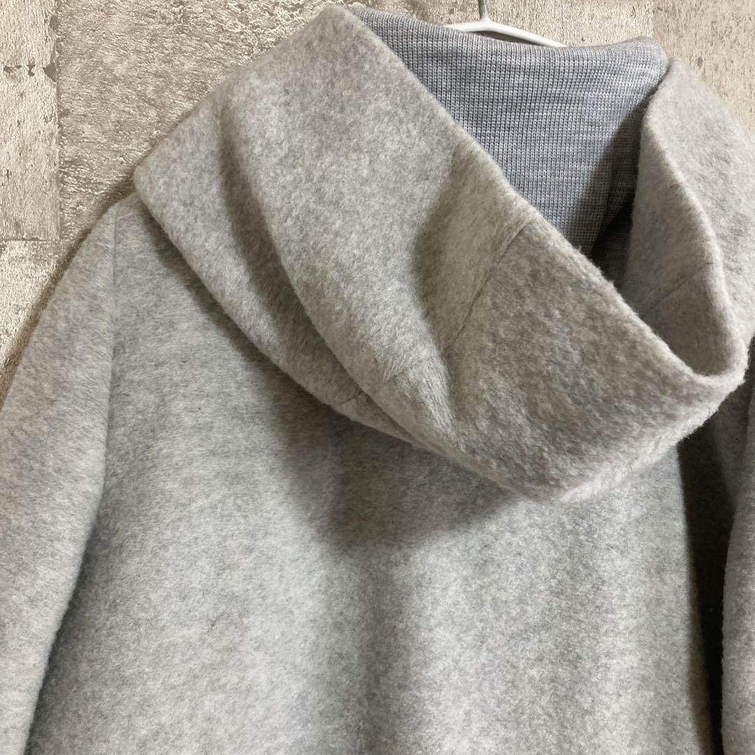 美品ROSE TIARA フーデットコート　ライトグレー　サイズ46 ダッフル