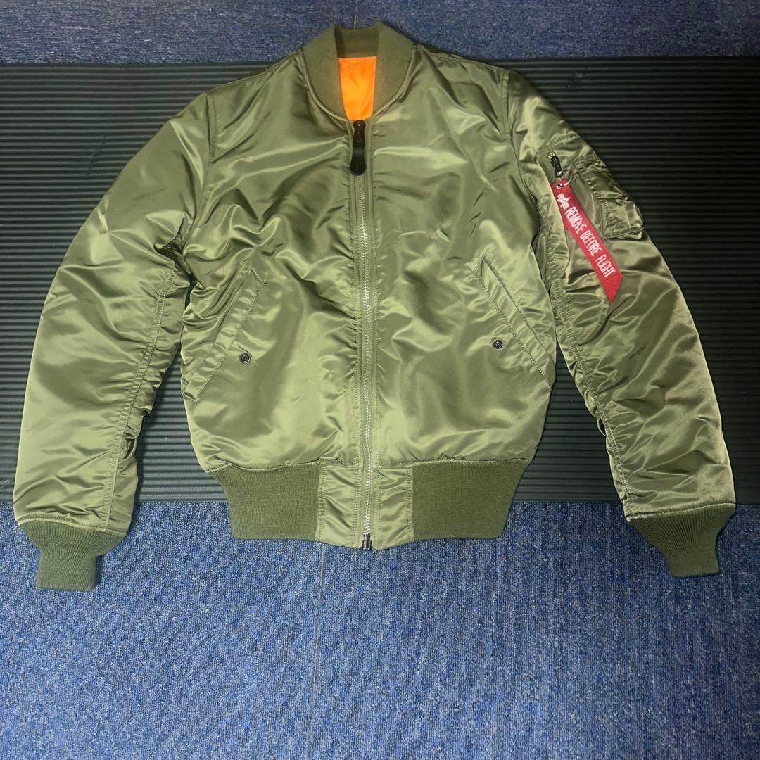 ALPHA INDUSTRIES MA-1 フライトジャケット カーキ　S