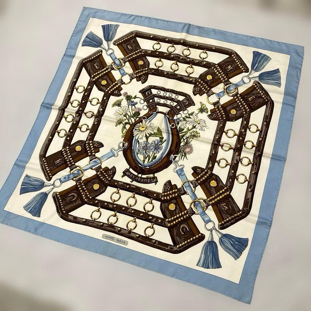 HERMESエルメス スカーフ★カレ90 AUX CHAMPS