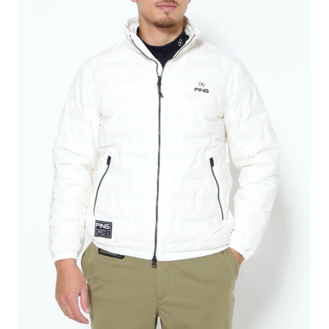 PING ピン　ゴルフウェア　フルジップ　ダウンブルゾン Mサイズ　ホワイト
