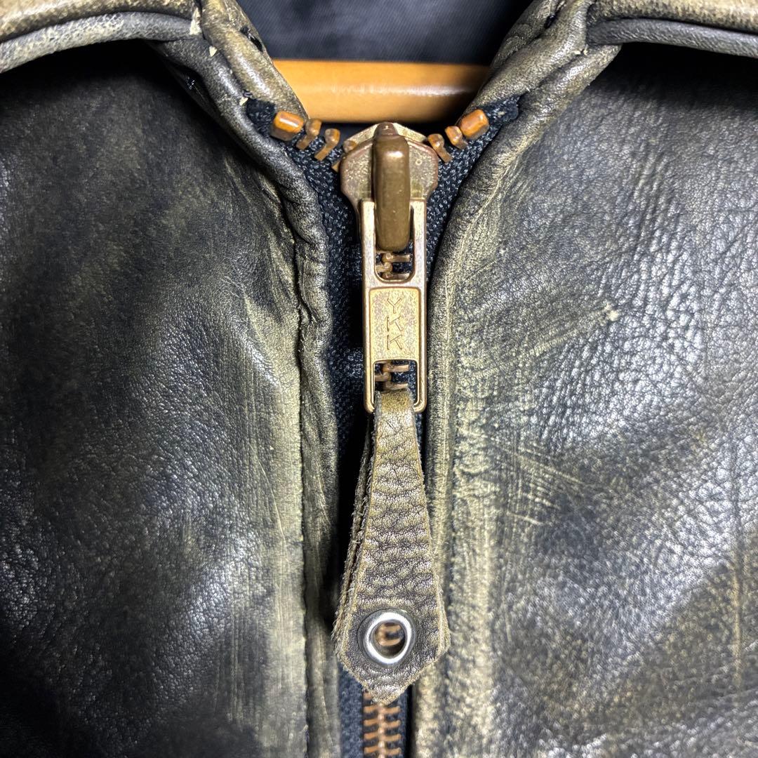 EURO VINTAGE シングルレザージャケット ボックス 短丈 カウハイド