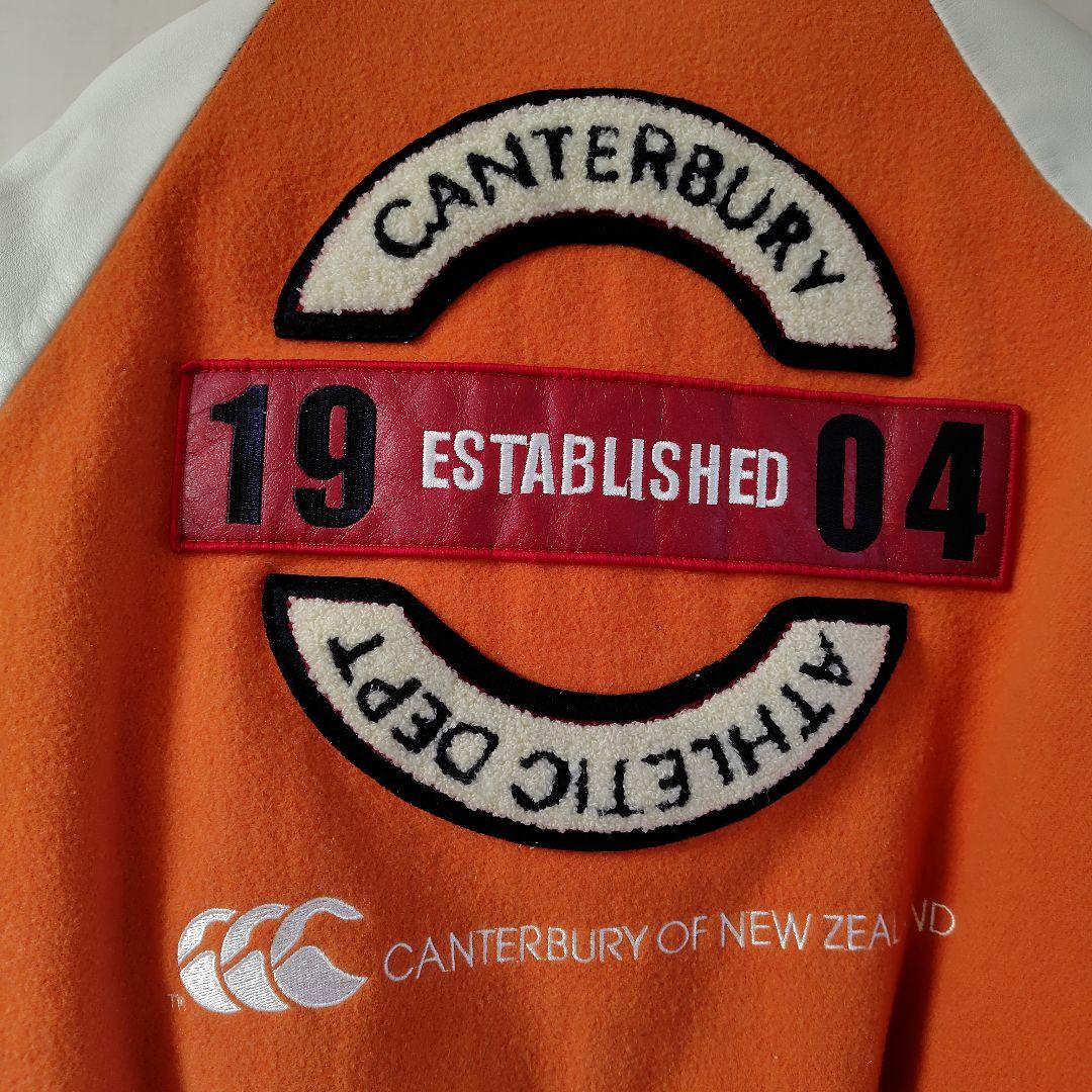 カンタベリー　 袖牛革 ワッペン スタジャン 　サイズ Ｍ