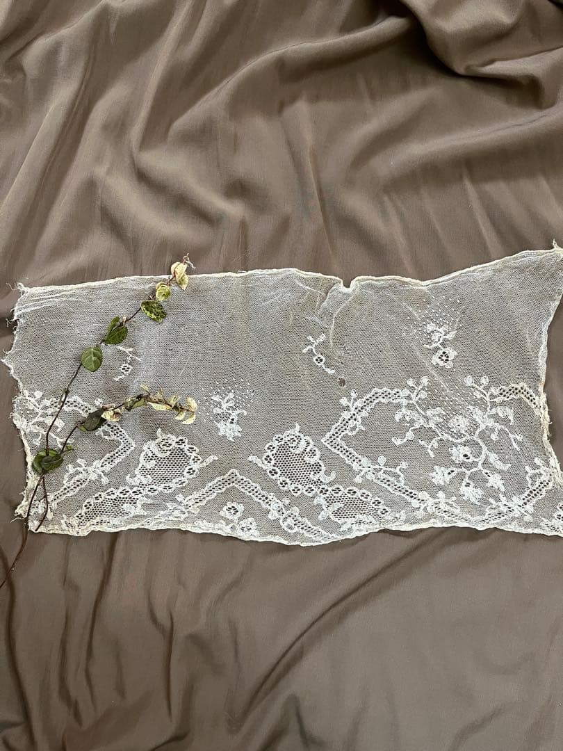 ◆フランスアンティーク｜お宝級の高級レース素材メッシュ編みマリーヌメルヘン