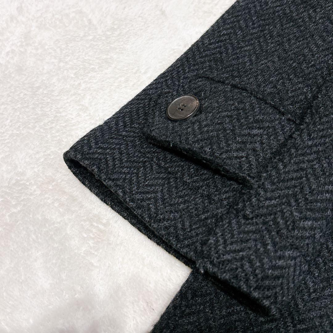 新品同様✨　ハリス　ワーフ　ロンドン　ステンカラー　メンズ　ヘリンボーン