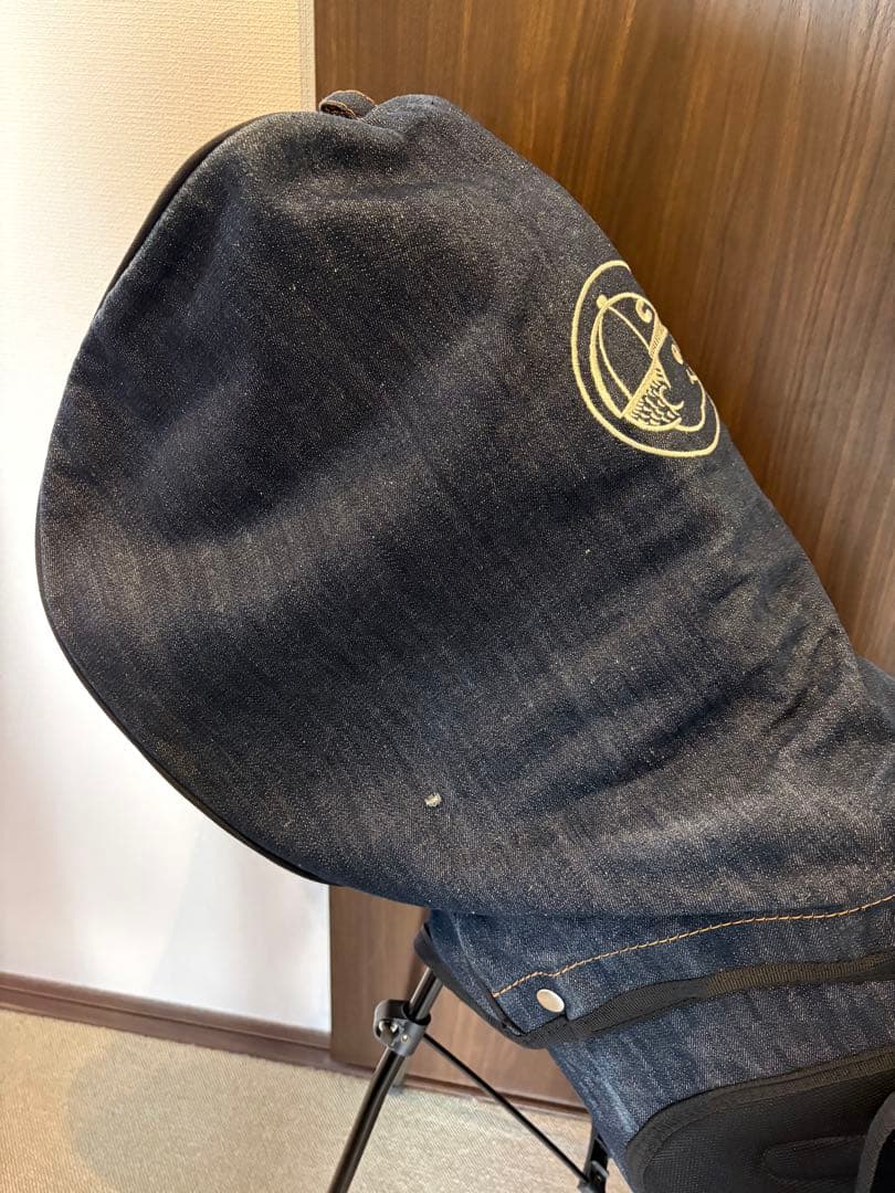 レア エヴィスゴルフ EVISU キャディバッグ デニム フードカバー付き