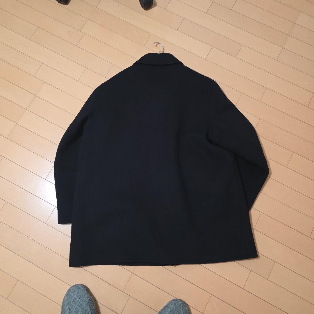 MUJI Labo　カシミヤ混ショートステンカラーコート　XL　黒