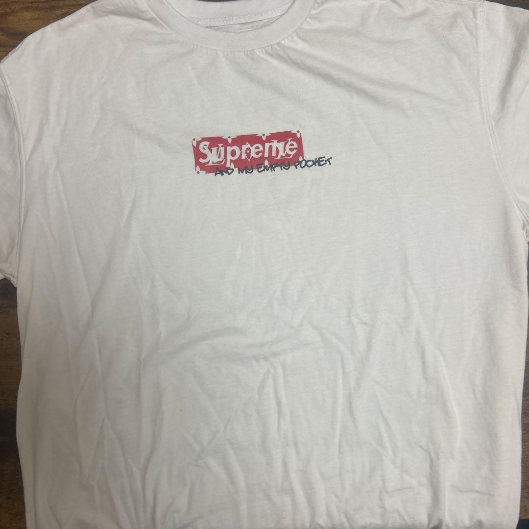 Supreme ホワイト Tシャツ　VUITTON