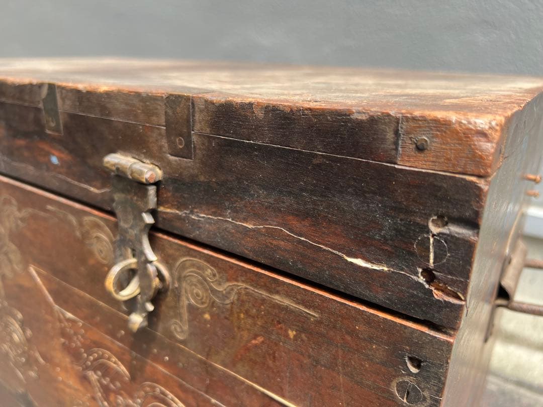 アンティーク Mandalay Box マンダレーボックス　金属装飾