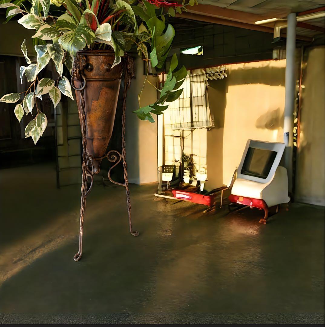 光触媒　人工観葉植物　ウォールグリーン　フェイクグリーン　アンティークスタンドＧ