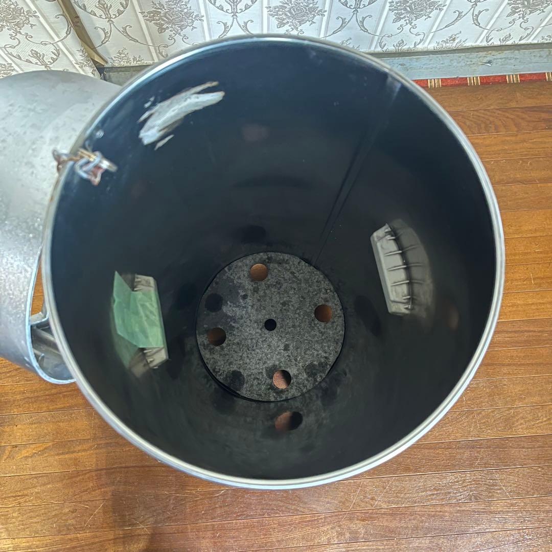 【中古品】ステンレス製 アルミ スタンド灰皿 業務用 屋外内用 店舗 吸殻入れ