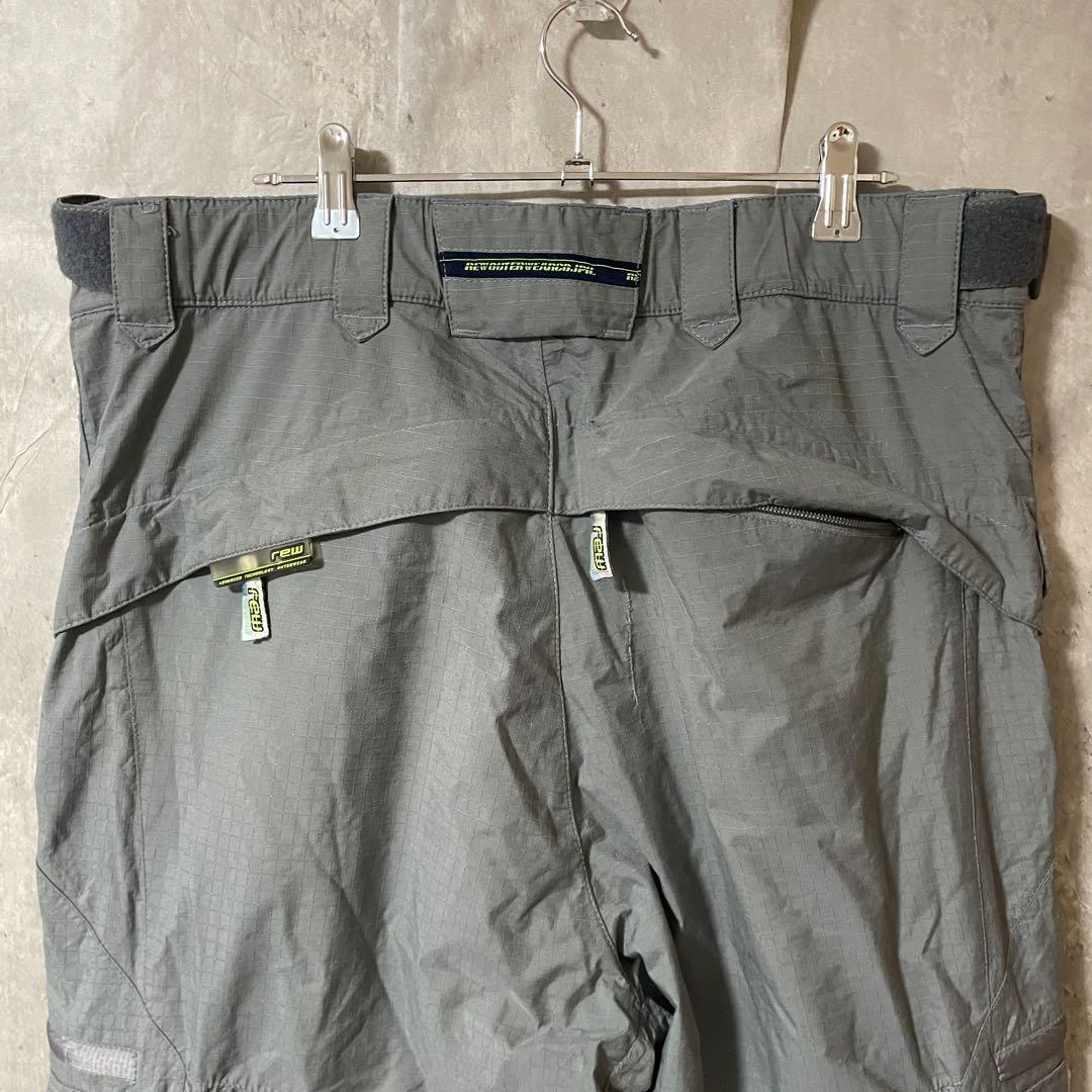 rewスキーウェアスノーボードジャケットパーカーパンツ上下セットアップ灰色グレー