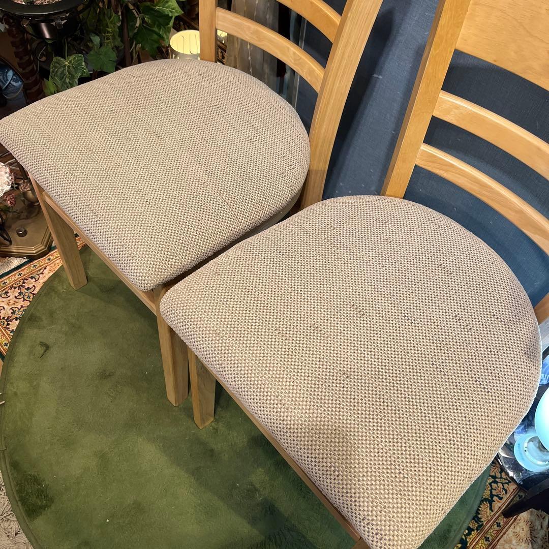 Sale L０　２脚セット　ナチュラルウッド　　ブークレ　ダイニングチェア