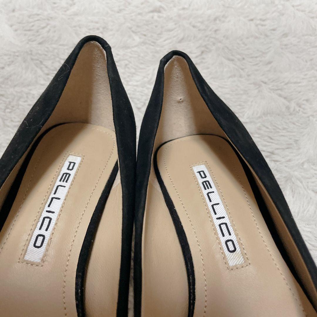 ペリーコ　スエード　バックル　パンプス　ブラック　レディース　アネッリ