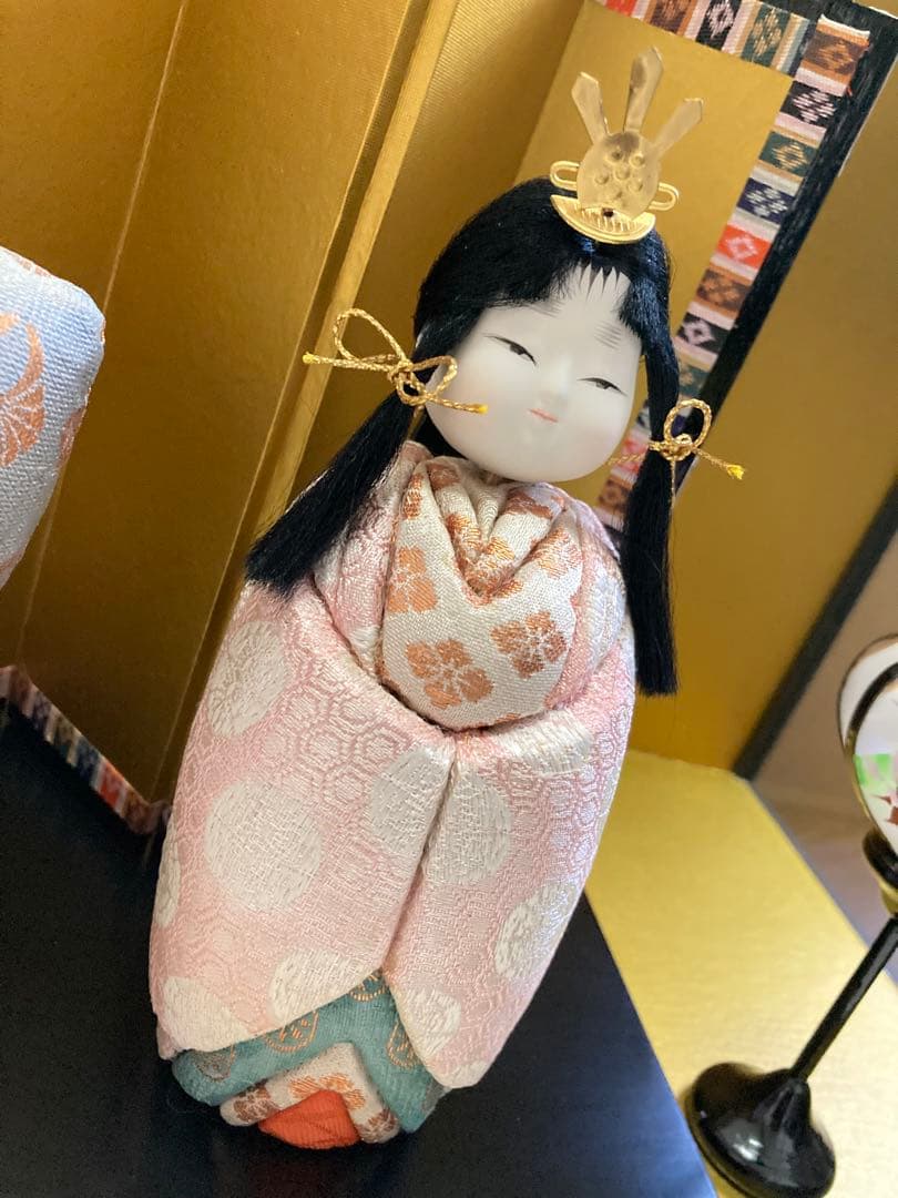 【雛人形 6点セット】雪洞　金屏風　台座　ひな祭り　木目込人形　伝統工芸