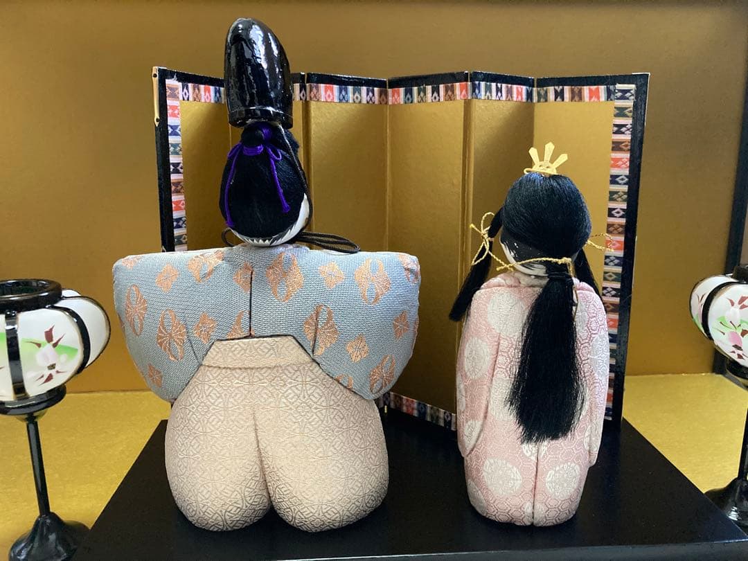 【雛人形 6点セット】雪洞　金屏風　台座　ひな祭り　木目込人形　伝統工芸