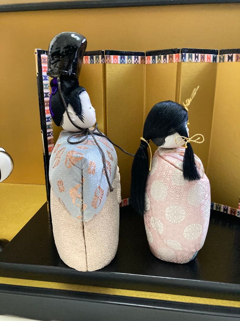 【雛人形 6点セット】雪洞　金屏風　台座　ひな祭り　木目込人形　伝統工芸