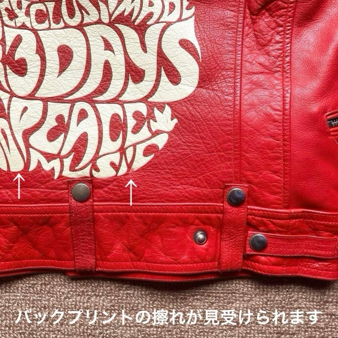 ルイスレザー ポールスミス ライダースジャケット M サイクロン レッドイヤー