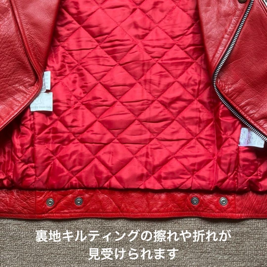 ルイスレザー ポールスミス ライダースジャケット M サイクロン レッドイヤー