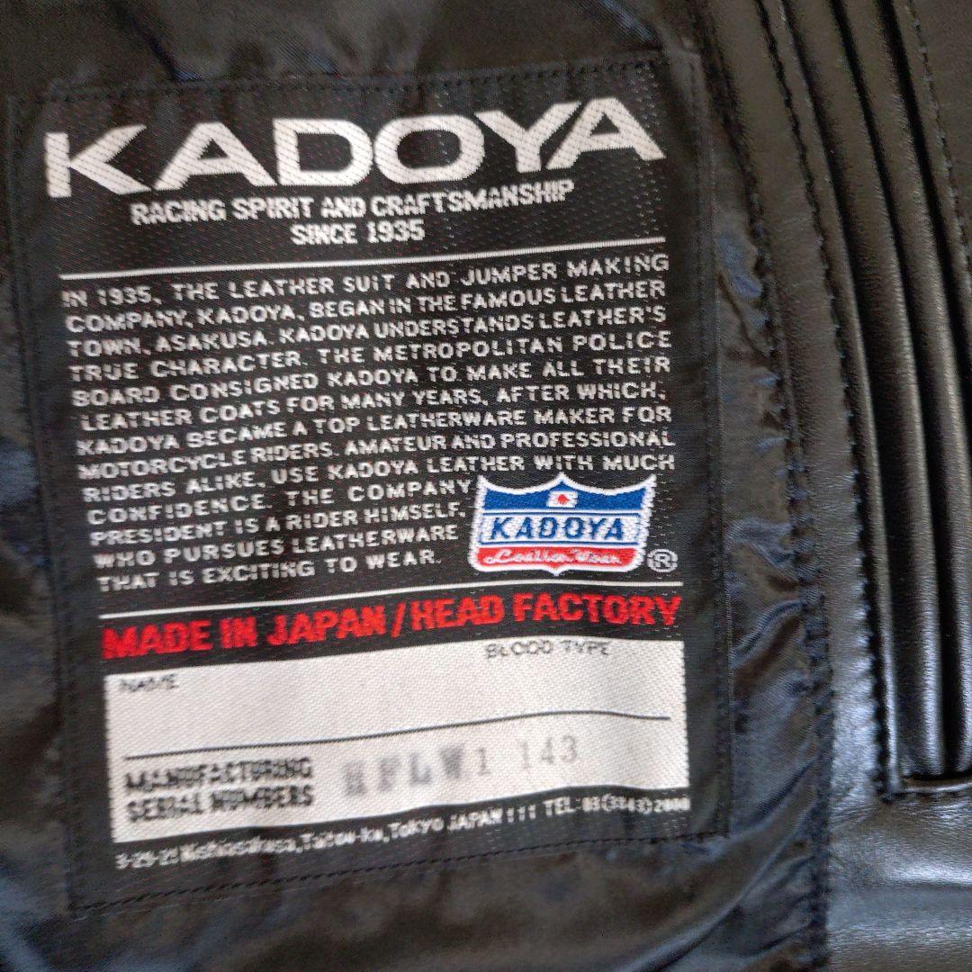 KADOYA ダブルライダースジャケット S 黒