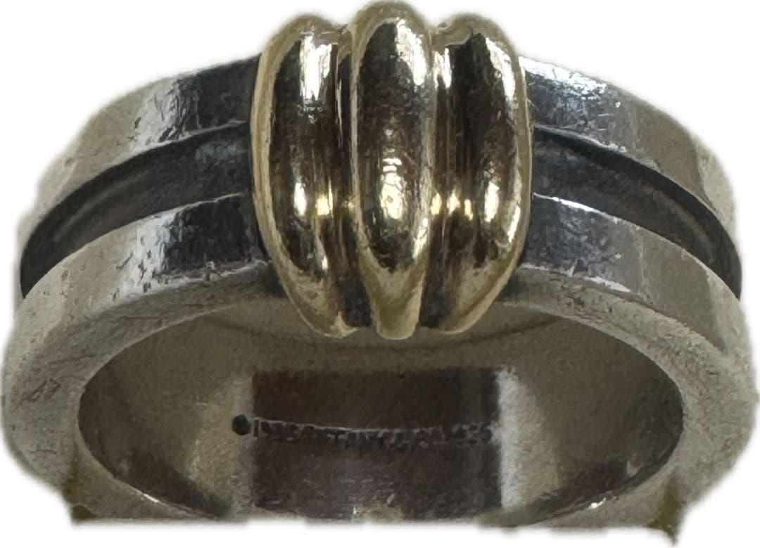 Tiffany & Co. グルーブド ウィズ 3ロウ リング　14号