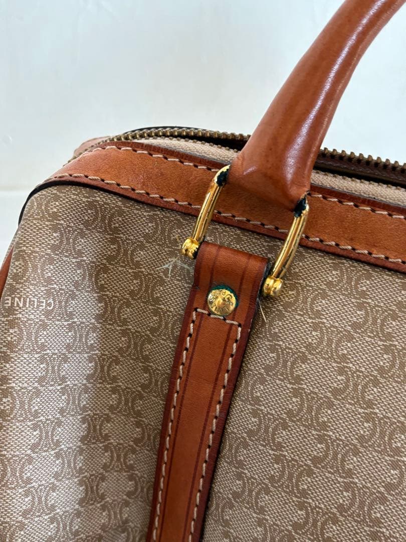 CELINE オールドセリーヌ PVC 総柄 マカダム ミニボストン