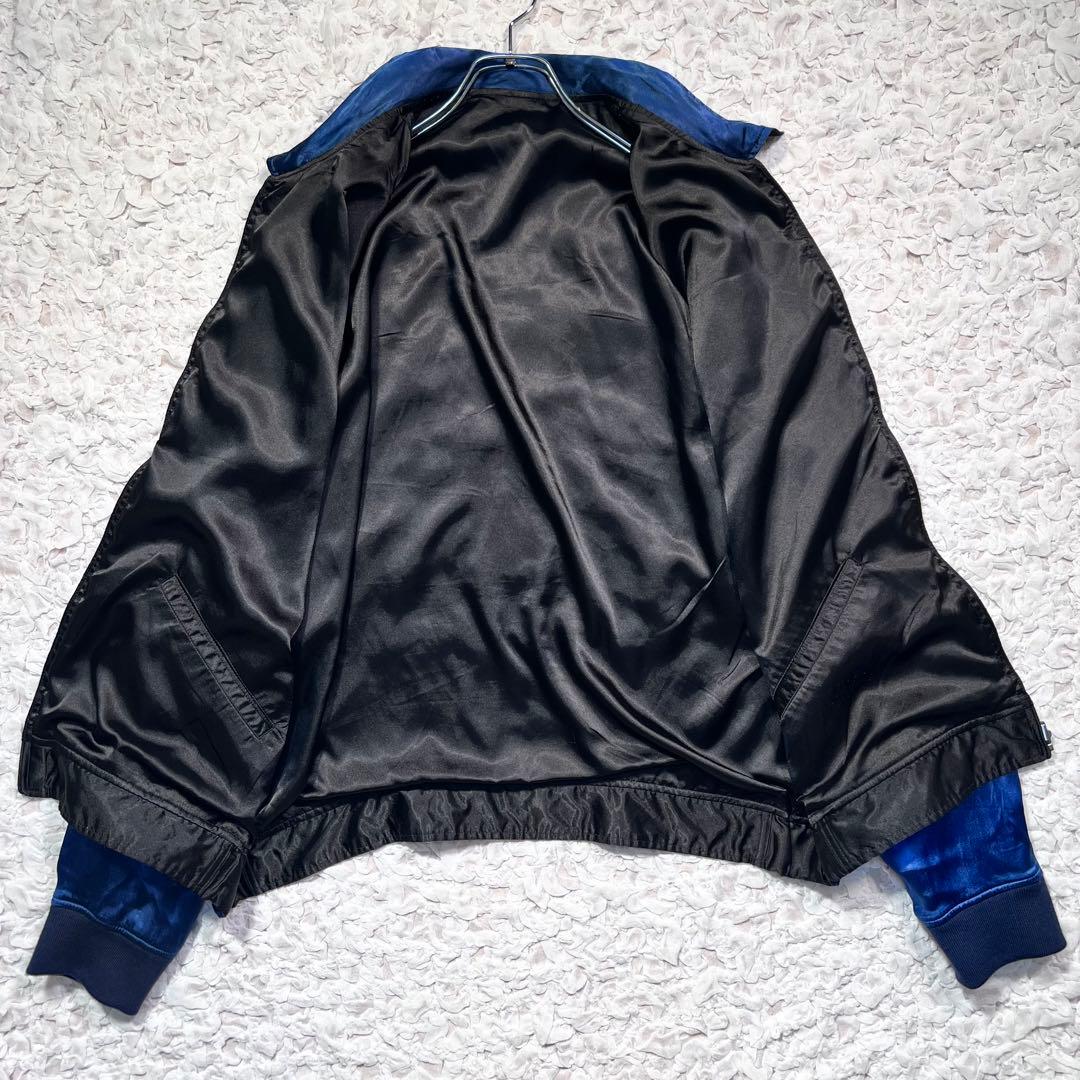 『希少サイズ』　アヴィレックス　スカジャン　サテン　アラスカ　希少　青　2XL