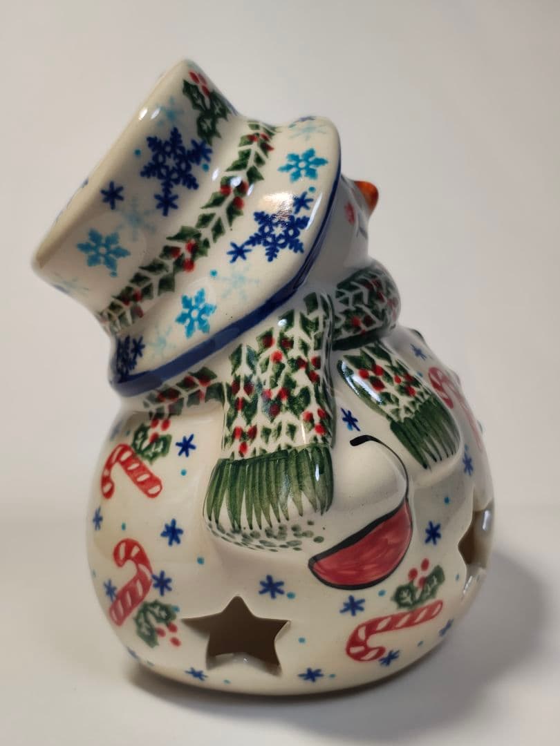 ポーリッシュポタリー「Xmasツリーを持った雪だるま」VENA社