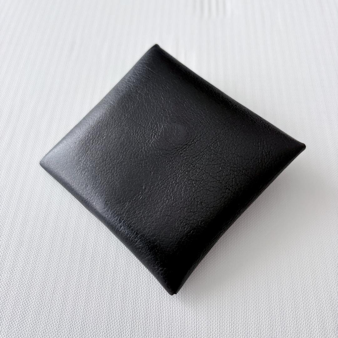 美品『エルメス』バスティア ボックスカーフ ブラック 黒 ケース 小銭入れ